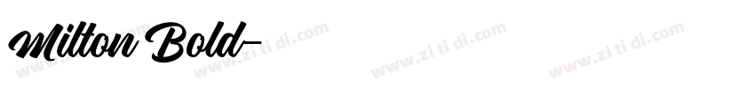 Milton Bold字体转换